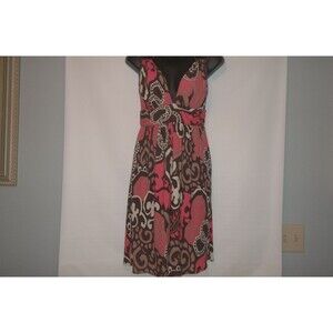 Milly Of New York Women's Multi-Color Sleeveless Silk  Dress Size S  Above Knee